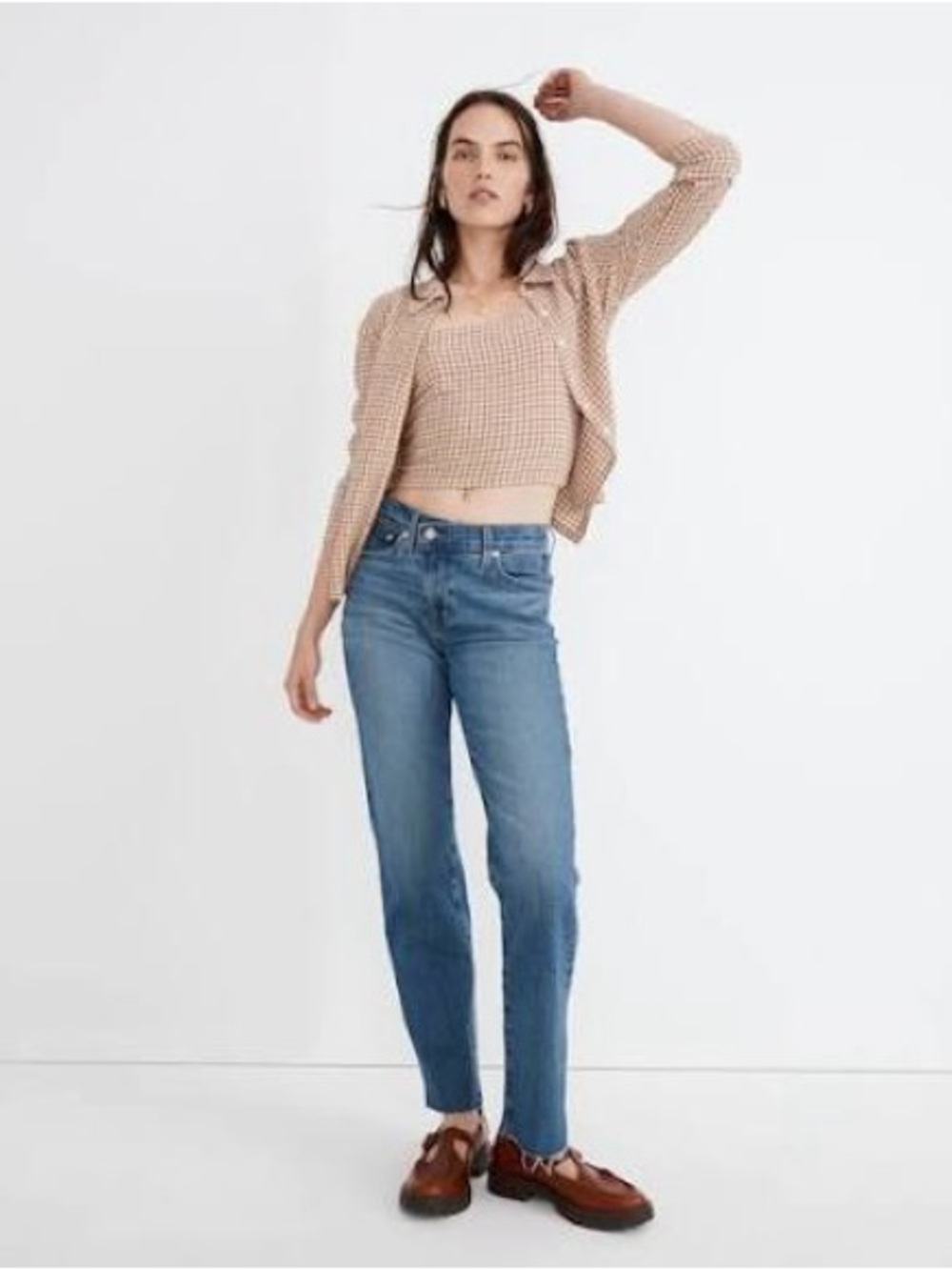 Madewell Mid-Rise Perfect Vintage Straight Jean Criss Cross Edition